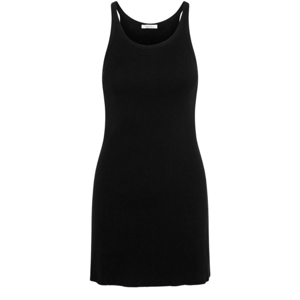 NWT Ragdoll LA BLACK Cotton Ribbed Tank Dress Size M